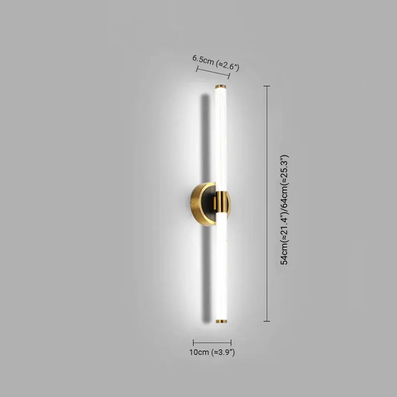 Minimalist Stick Vanity Wall Lamp – Mirror Front for Bathroom - Flindria