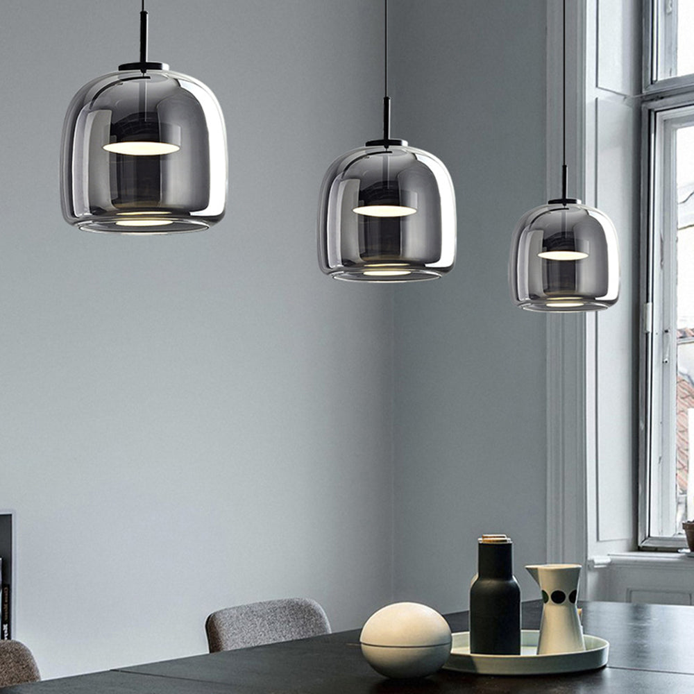 AuroraGold Vintage LED κρεμαστό φωτιστικό — Χρυσή γυάλινη σκιά