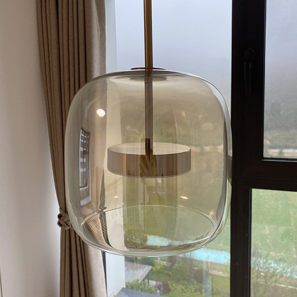 AuroraGold Vintage LED κρεμαστό φωτιστικό — Χρυσή γυάλινη σκιά