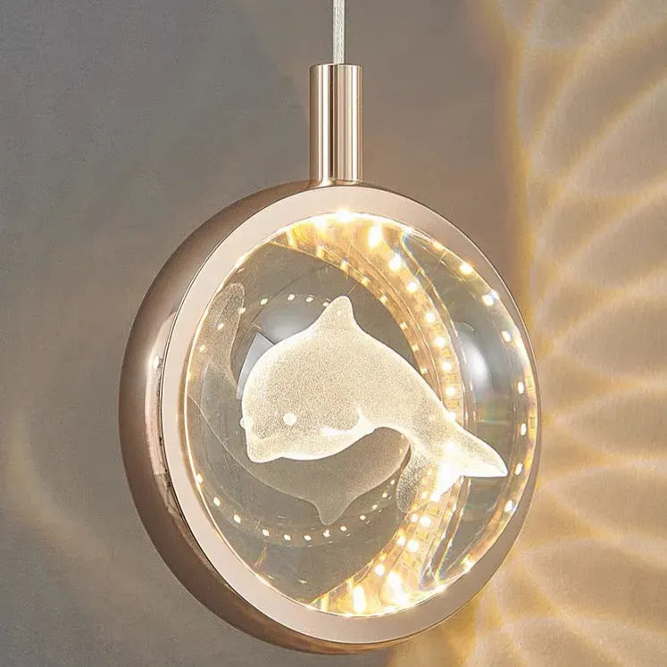 Art Deco Gold Pendant Light – Globular Metal/Crystal for Bedroom - Flindria