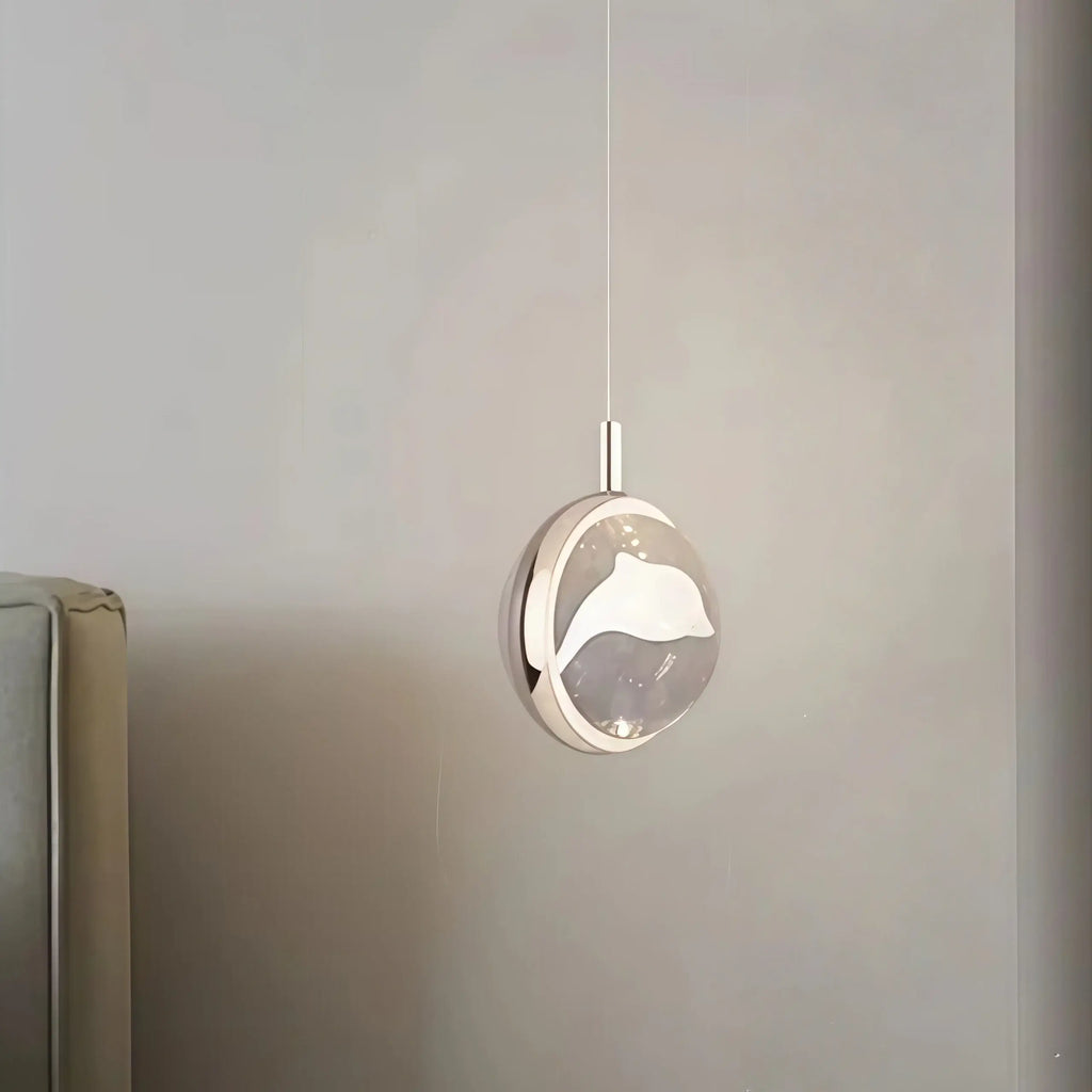 Art Deco Gold Pendant Light – Globular Metal/Crystal for Bedroom - Flindria