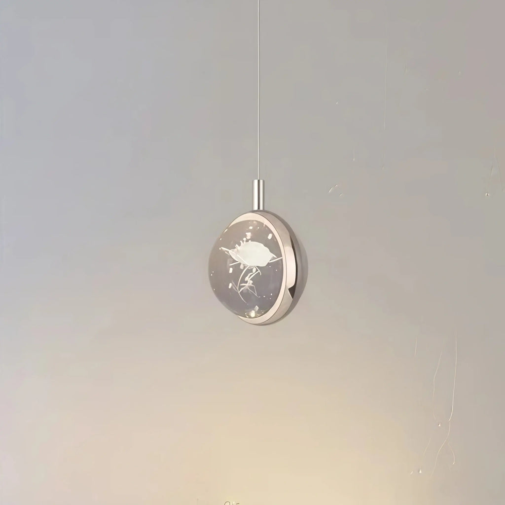 Art Deco Gold Pendant Light – Globular Metal/Crystal for Bedroom - Flindria