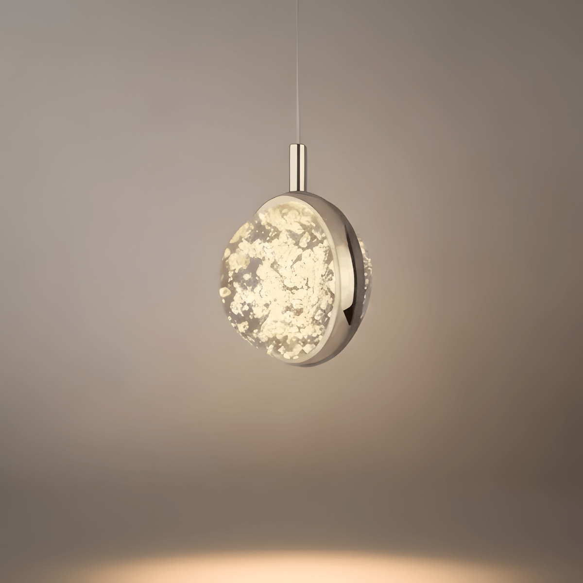 Art Deco Gold Pendant Light – Globular Metal/Crystal for Bedroom - Flindria