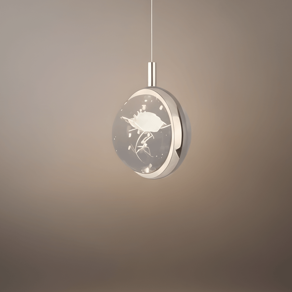 Art Deco Gold Pendant Light – Globular Metal/Crystal for Bedroom - Flindria