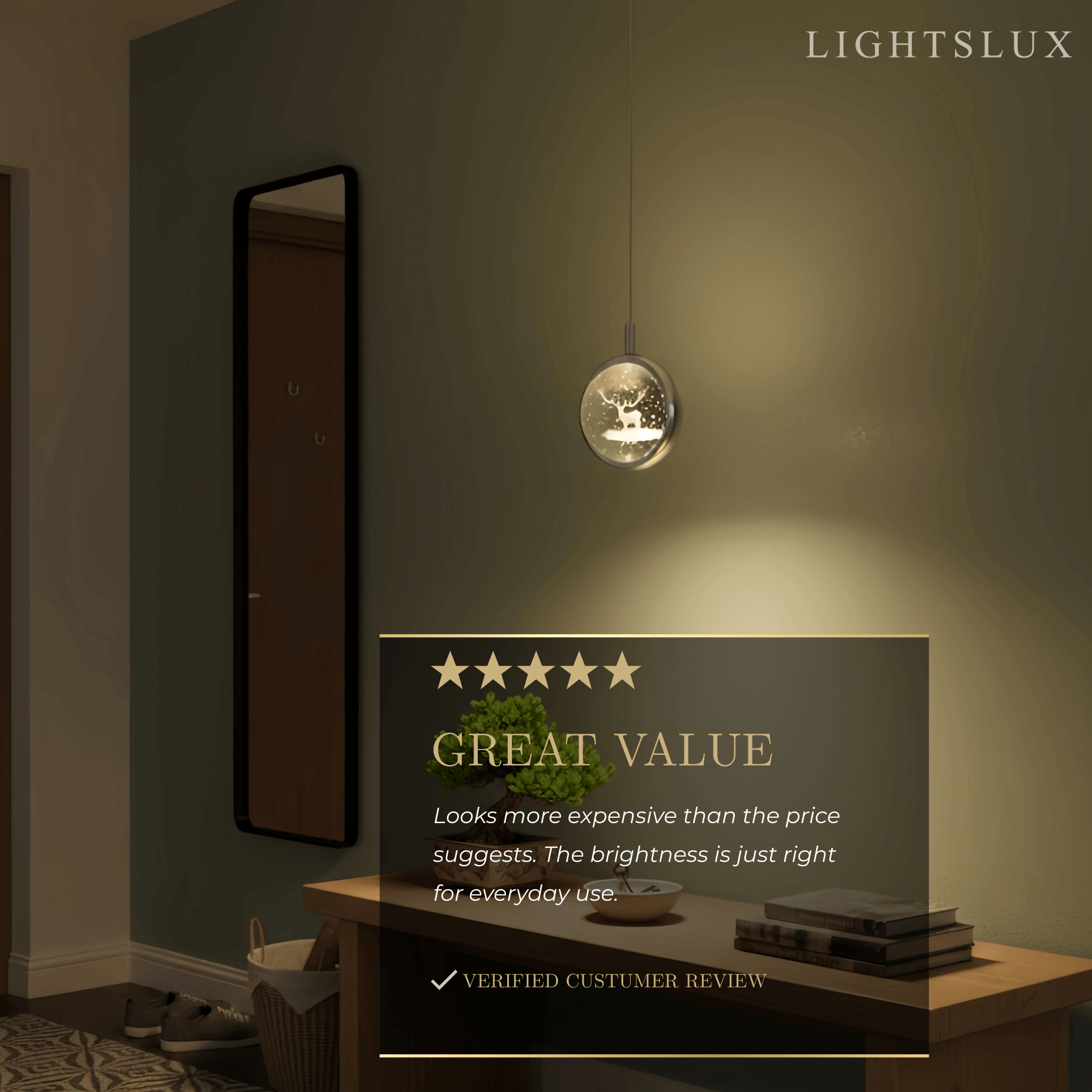 Art Deco Gold Pendant Light – Globular Metal/Crystal for Bedroom - Flindria