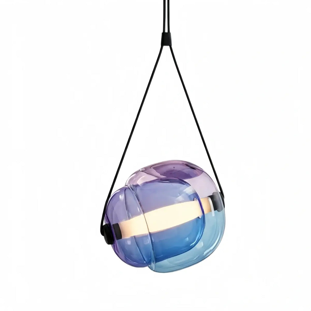 Modern Minimalist Glass Pendant Light – 6 Colors for Dining Room - Flindria