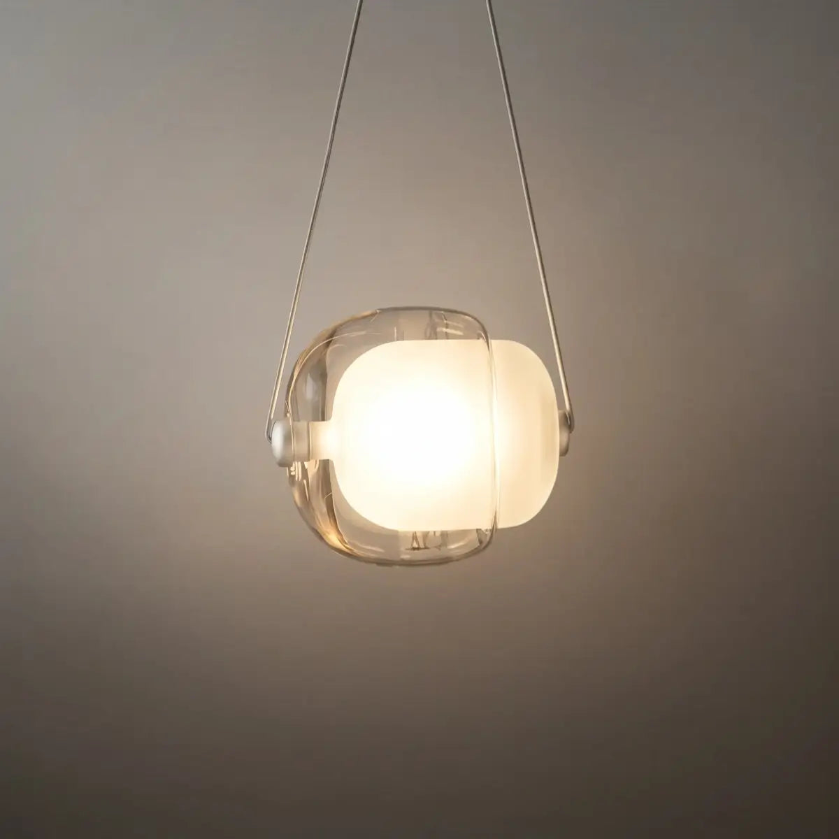 Modern Minimalist Glass Pendant Light – 6 Colors for Dining Room - Flindria