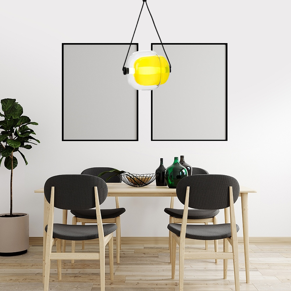 Modern Minimalist Glass Pendant Light – 6 Colors for Dining Room - Flindria