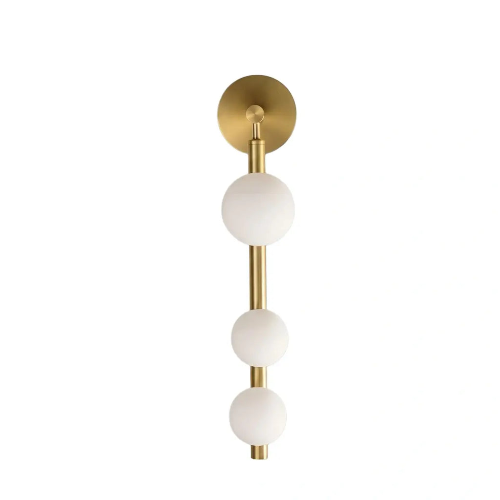 Modern Wall Light - Gold/Black Metal & Glass Globular Design for Living Room - Flindria