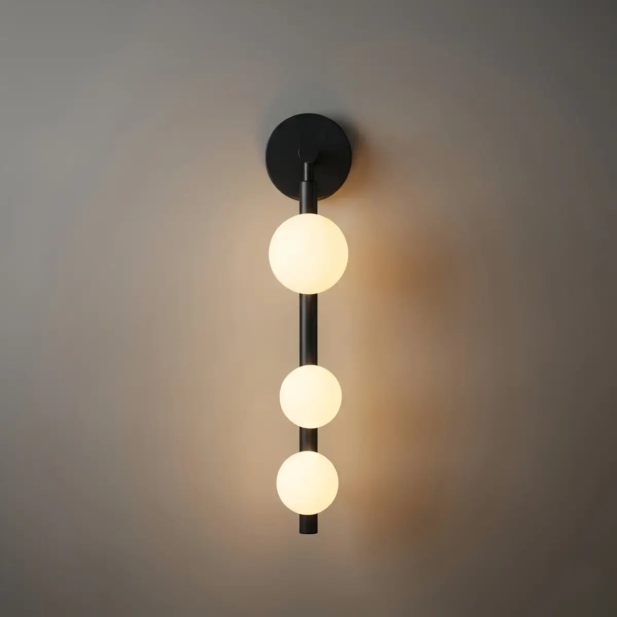 Modern Wall Light - Gold/Black Metal & Glass Globular Design for Living Room - Flindria