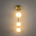 Modern Wall Light - Gold/Black Metal & Glass Globular Design for Living Room - Flindria