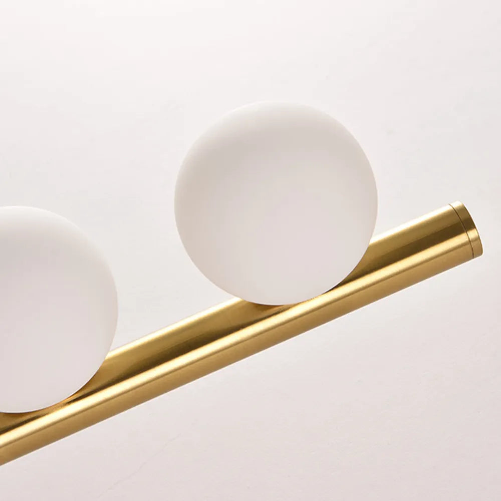 Modern Wall Light - Gold/Black Metal & Glass Globular Design for Living Room - Flindria