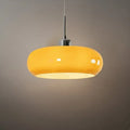 Modern Pendant Light – Orange/White Metal Fixture for Dining Room - Flindria