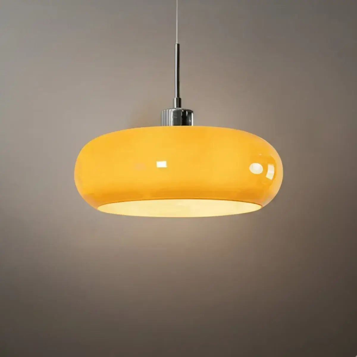 Modern Pendant Light – Orange/White Metal Fixture for Dining Room - Flindria