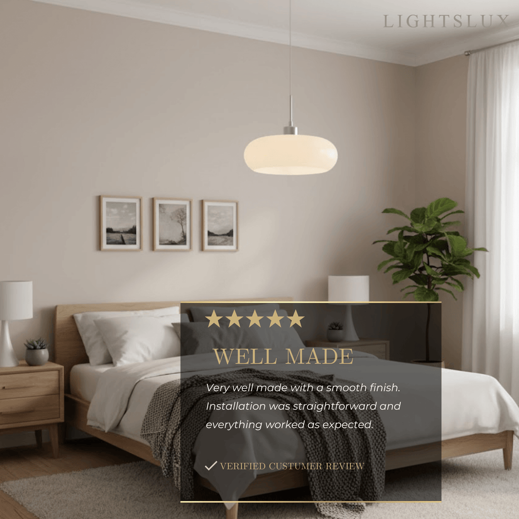 Modern Pendant Light – Orange/White Metal Fixture for Dining Room - Flindria