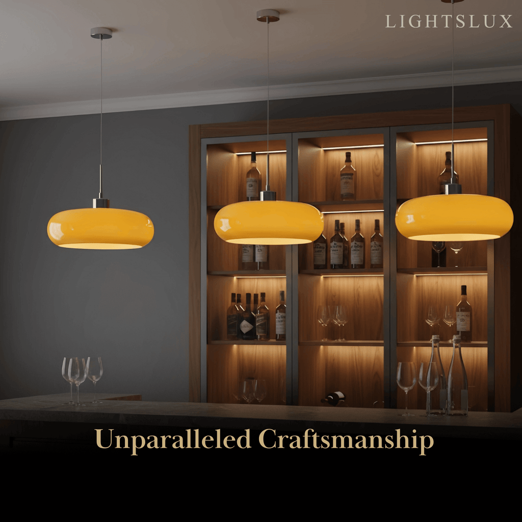 Modern Pendant Light – Orange/White Metal Fixture for Dining Room - Flindria