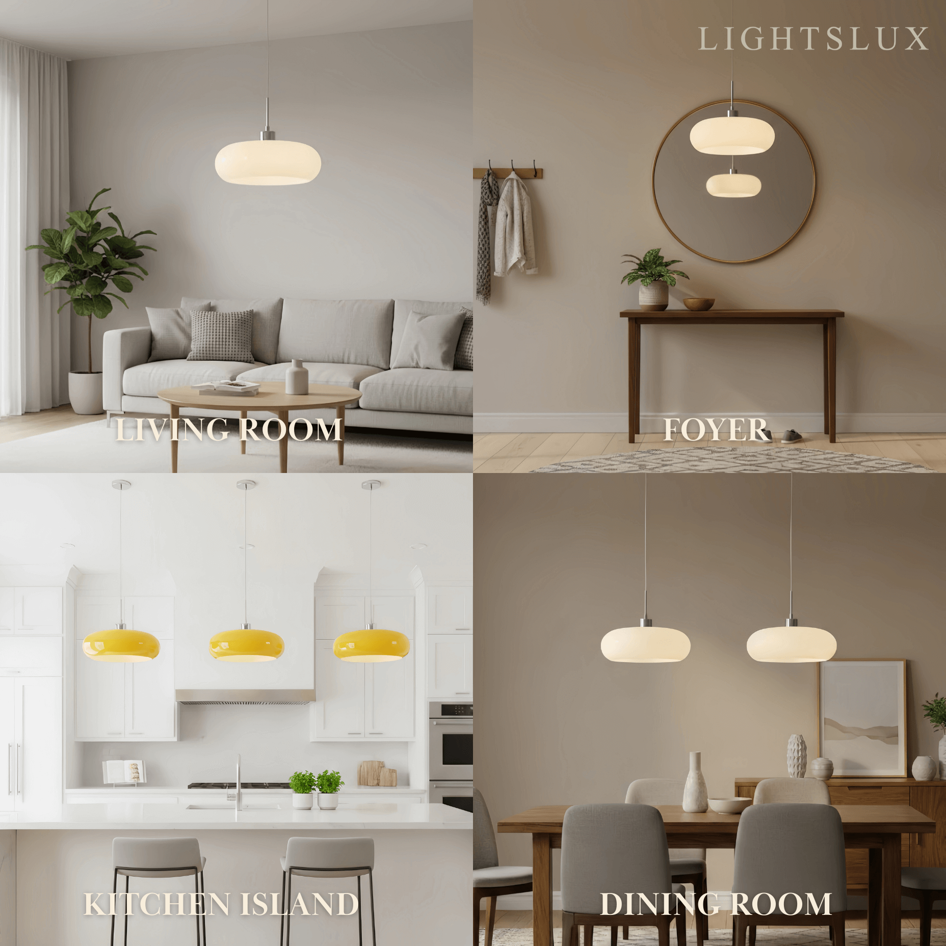 Modern Pendant Light – Orange/White Metal Fixture for Dining Room - Flindria
