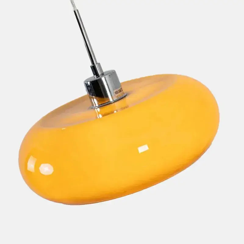 Modern Pendant Light – Orange/White Metal Fixture for Dining Room - Flindria