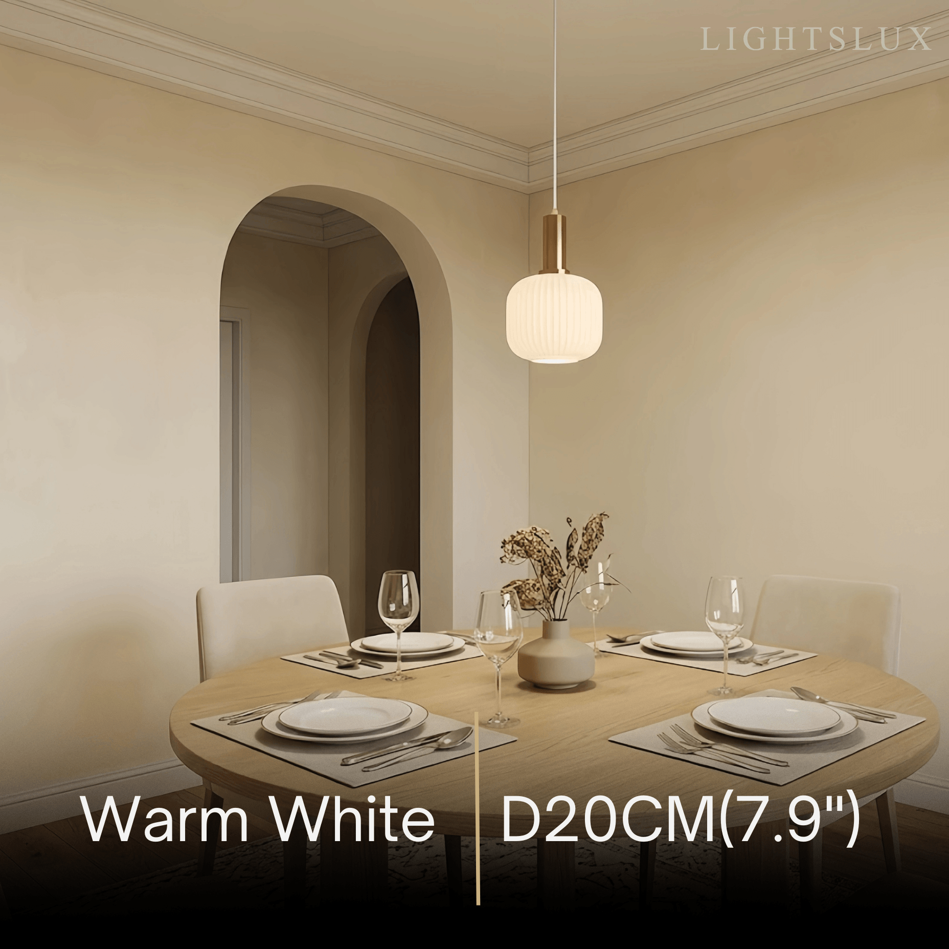 Nordic White Pendant Light - Metal & Glass Geometric Design for Living Room - Flindria