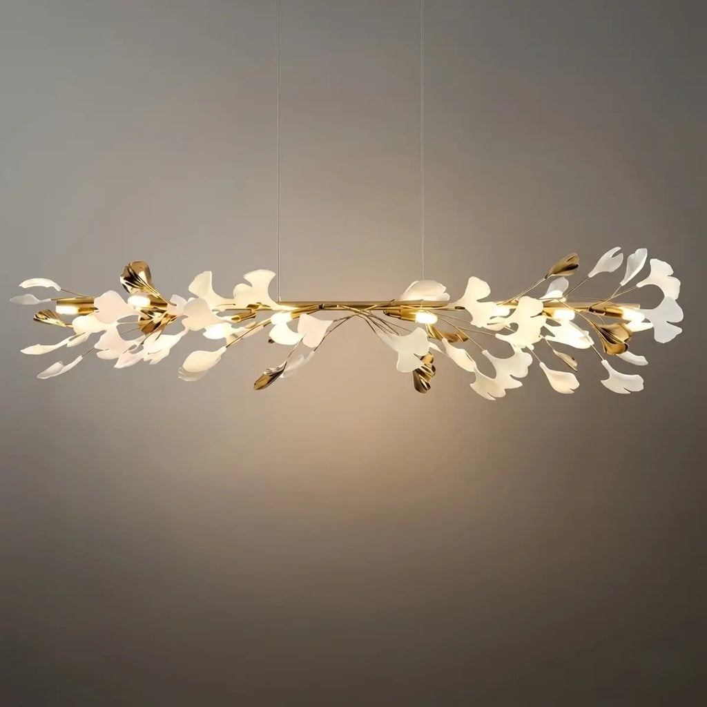 Art Deco Chandelier - Gold Ceramic/Metal for Living Room - Flindria