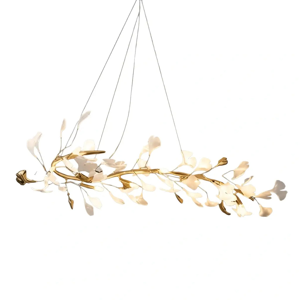Art Deco Chandelier - Gold Ceramic/Metal for Living Room - Flindria