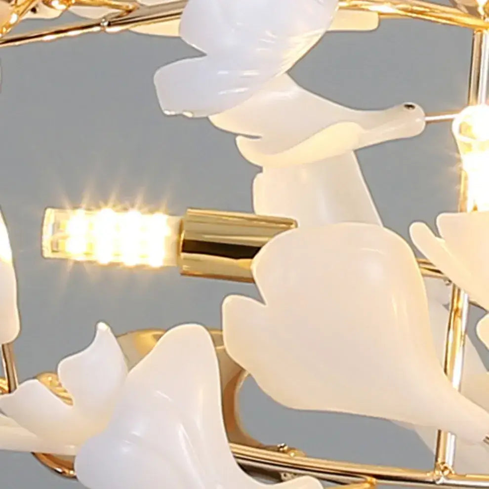 Art Deco Chandelier – Ceramic Design for Dining Room Living Room - Flindria