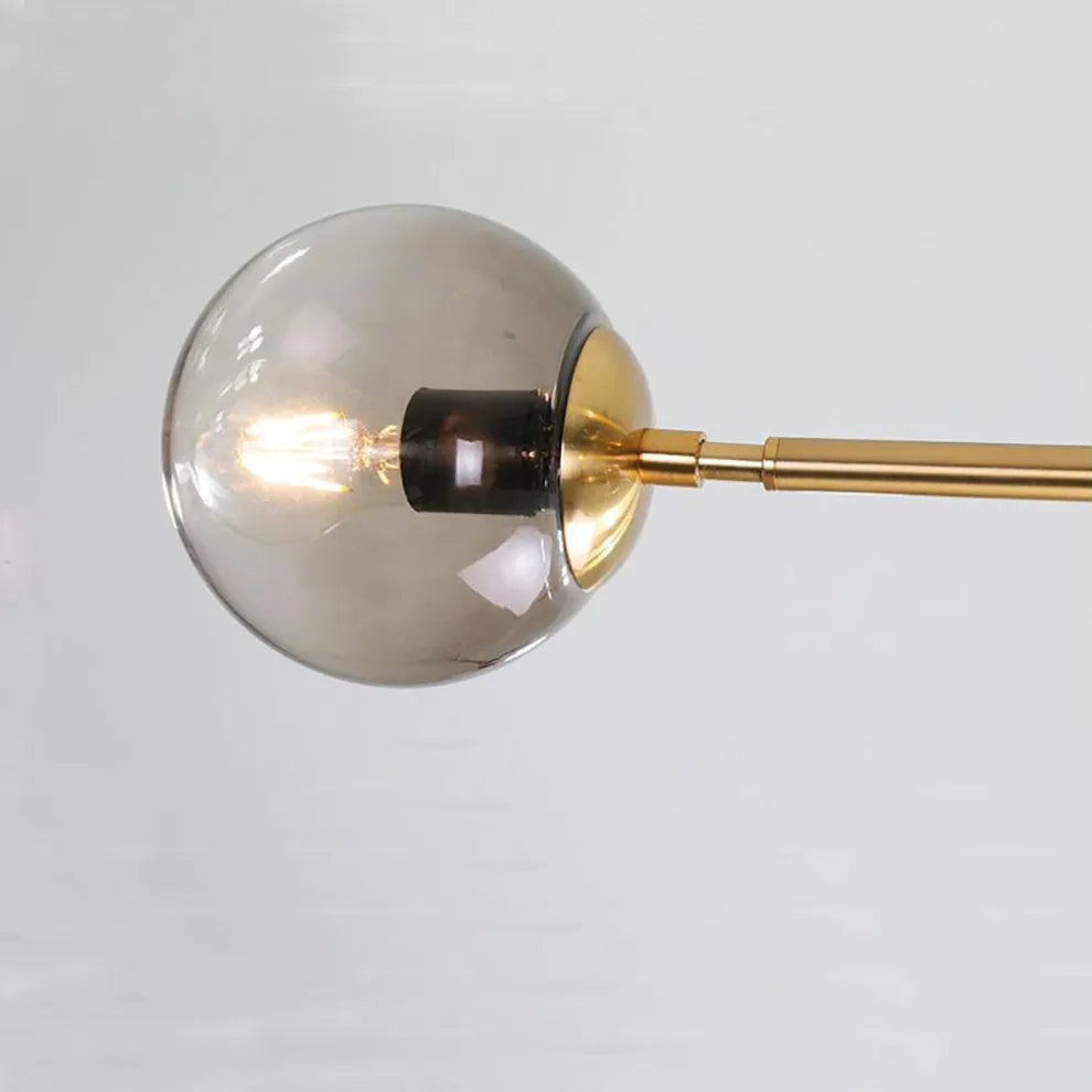 Modern Gold Bubble Chandelier – Metal & Glass Globe Fixture for Dining Room - Flindria