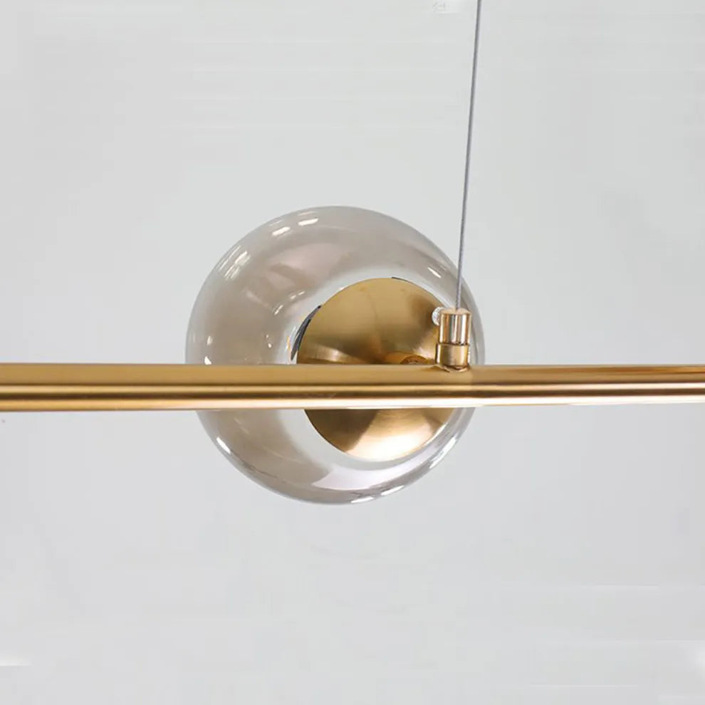 Modern Gold Bubble Chandelier – Metal & Glass Globe Fixture for Dining Room - Flindria