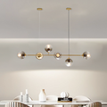 Modern Gold Bubble Chandelier – Metal & Glass Globe Fixture for Dining Room - Flindria