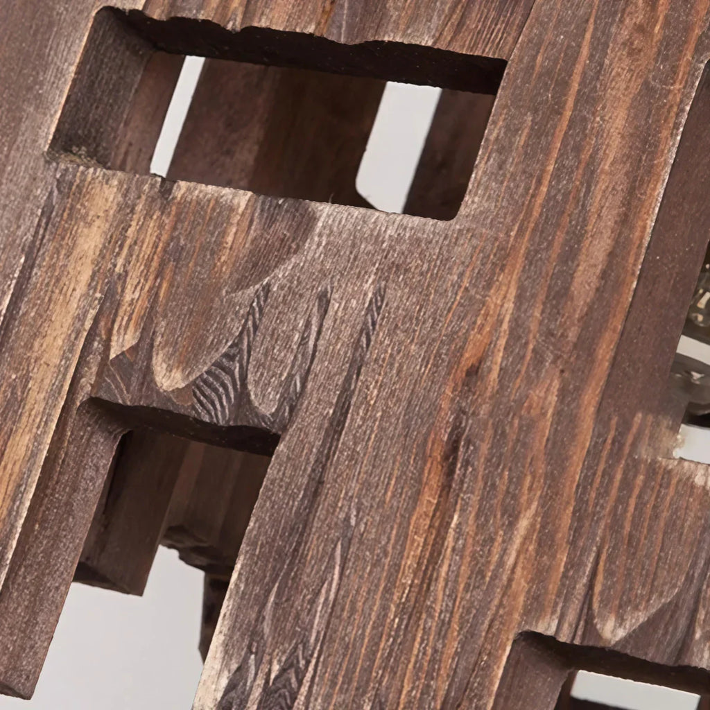 Rustic Wood Pendant Light - Rectangular Wood for Dining Room, Bedroom - Flindria