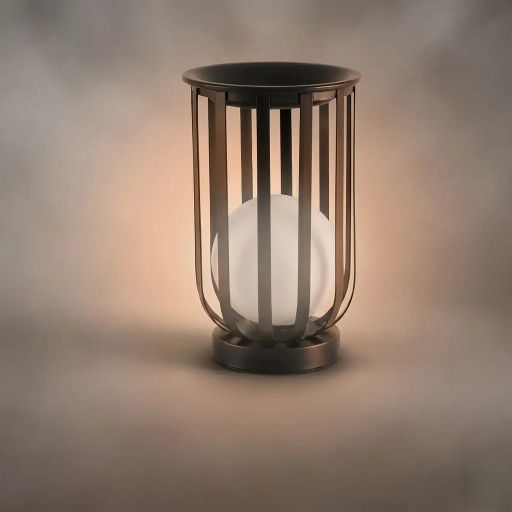 Modern Black Outdoor Floor Lamp – Metal Lantern Solar Light for Garden or Walkway - Flindria