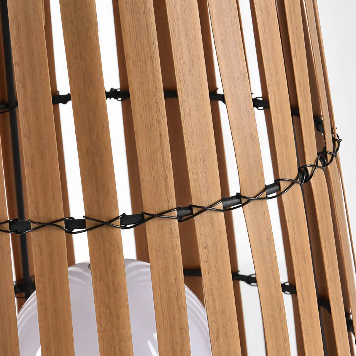 Moderne Houten Padlamp - Bruin/Grijs Zonne-energie Licht voor Buiten Tuin - Flindria