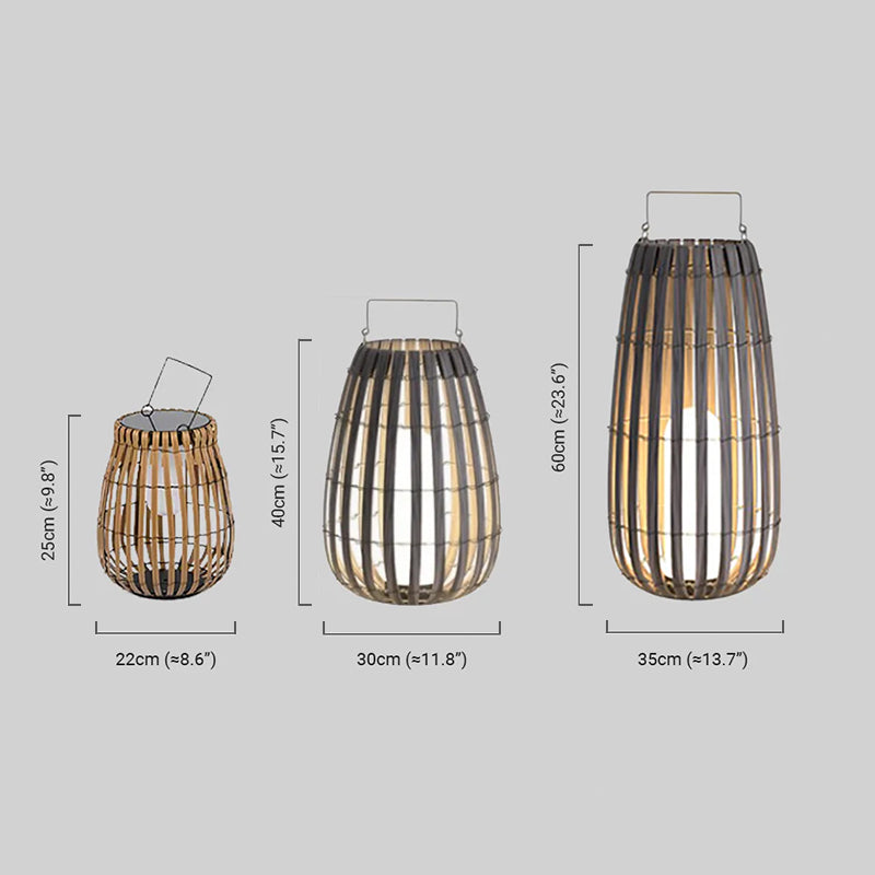 Moderne Houten Padlamp - Bruin/Grijs Zonne-energie Licht voor Buiten Tuin - Flindria