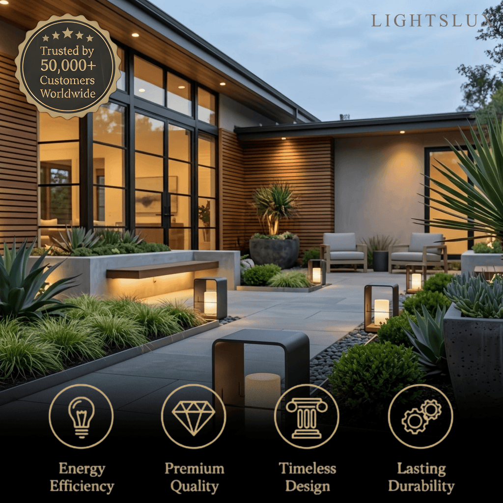 Modern Solar-Powered Outdoor Path Light -- Candle-Style for Garden - Flindria