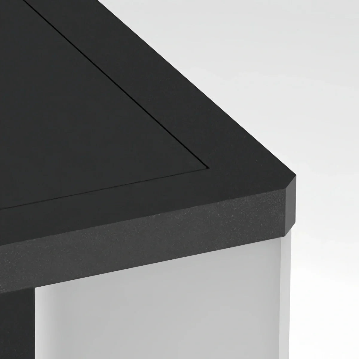 Lámpara rectangular moderna para pilar - Metal negro para patio - Flindria