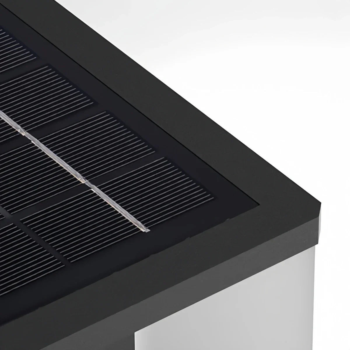 Lámpara rectangular moderna para pilar - Metal negro para patio - Flindria