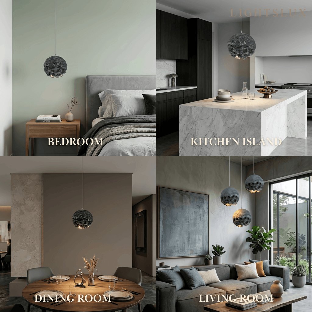 Art Deco Pendant Light - Resin Metal Uneven Dining Room 3 Style - Flindria