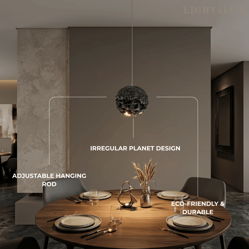 Art Deco Pendant Light - Resin Metal Uneven Dining Room 3 Style - Flindria