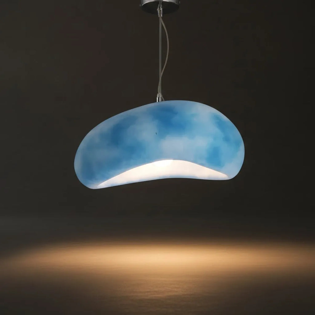 Modern Bread-Shaped Pendant Light – Resin/Acrylic in 4 Colors for Dining Room - Flindria