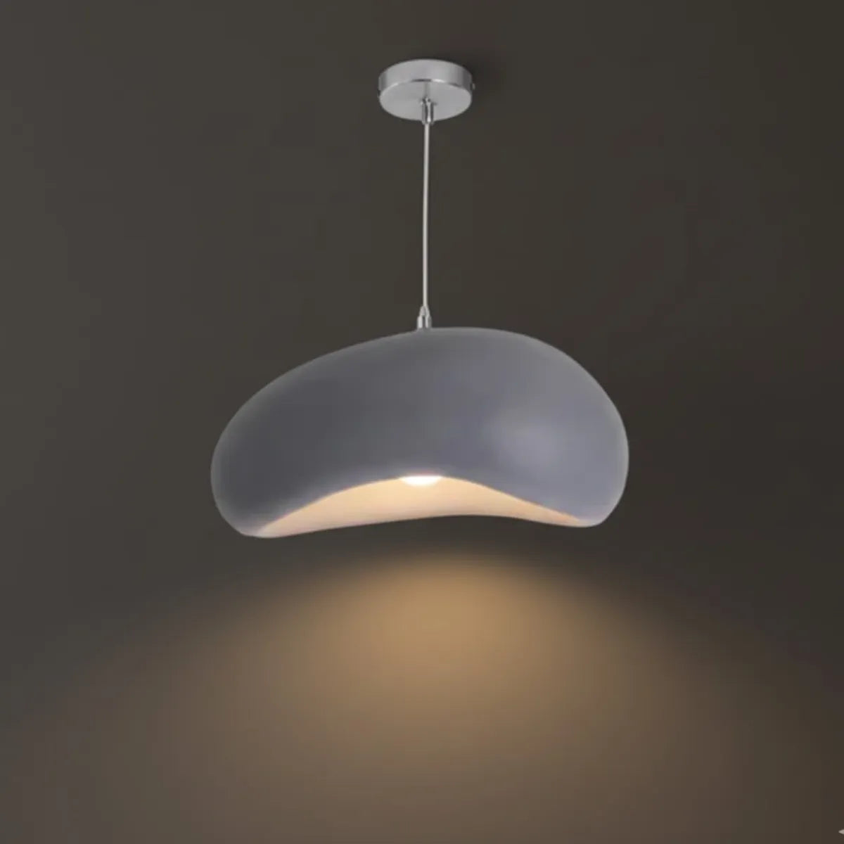 Modern Bread-Shaped Pendant Light – Resin/Acrylic in 4 Colors for Dining Room - Flindria