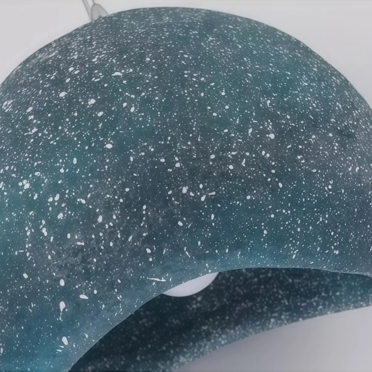 Art Deco Hanglamp – Blauw/Grijs Hars Broodvormig Ontwerp voor Eetkamer - Flindria