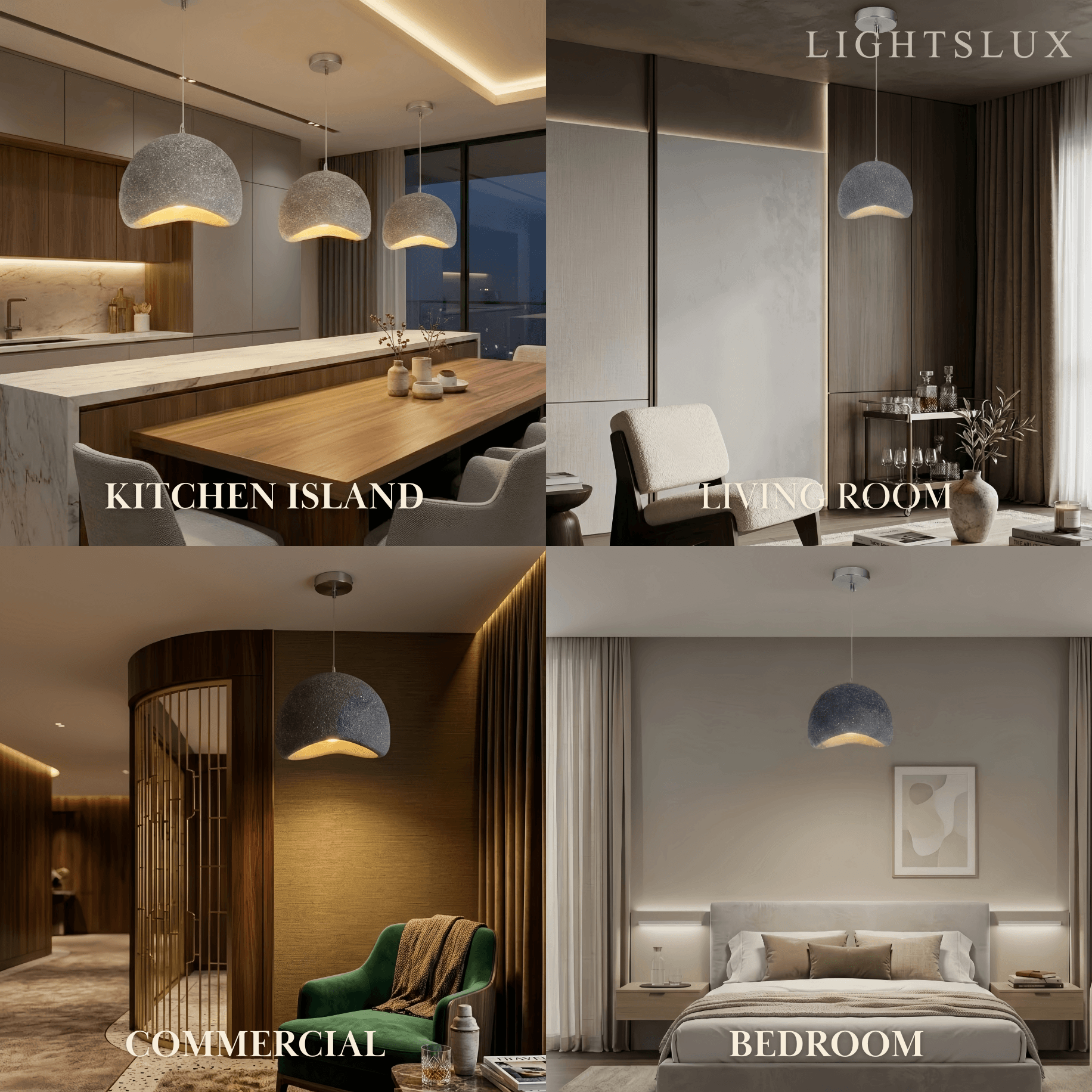 Art Deco Hanglamp – Blauw/Grijs Hars Broodvormig Ontwerp voor Eetkamer - Flindria