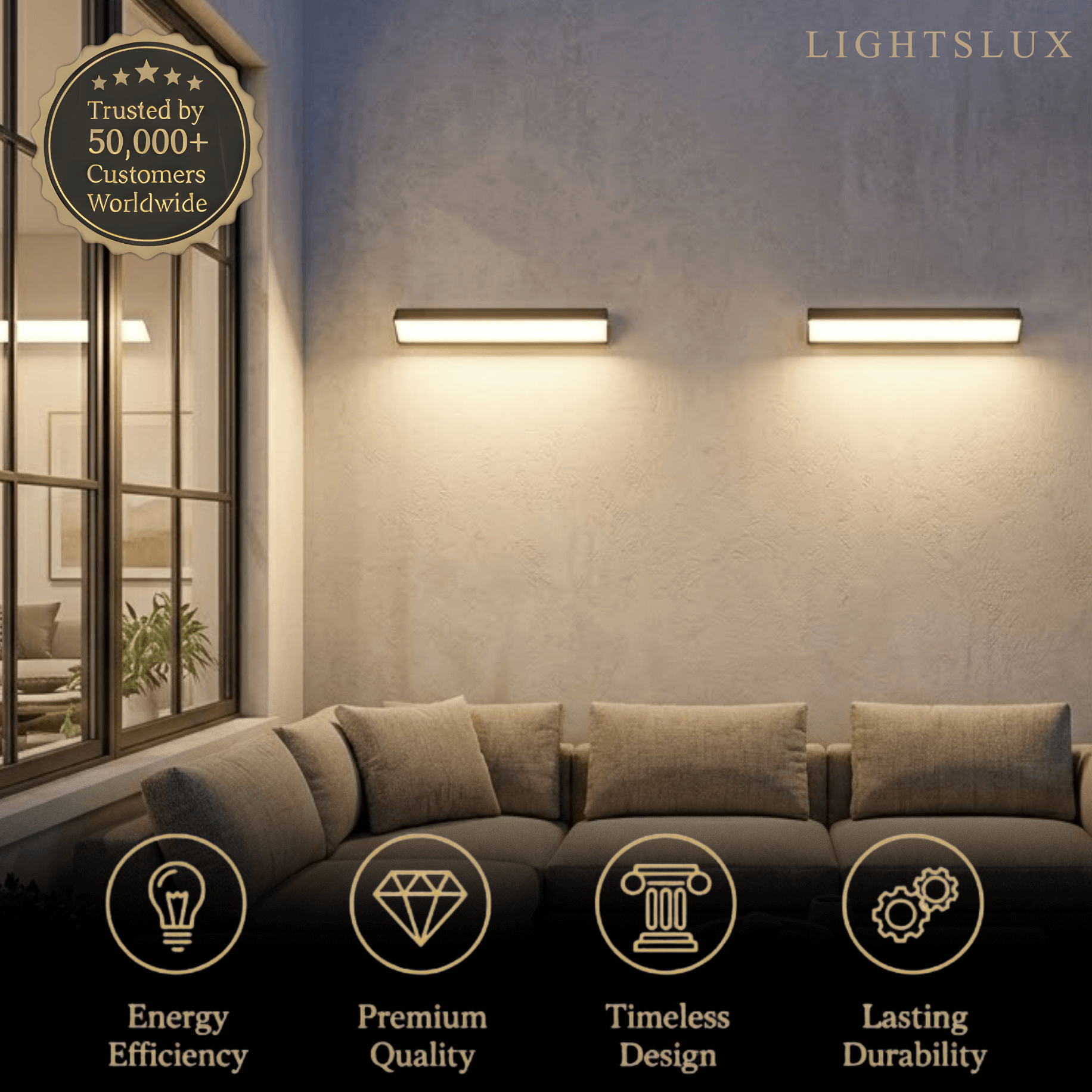 Minimalist Outdoor Wall Lamp - Light for Courtyard - Flindria