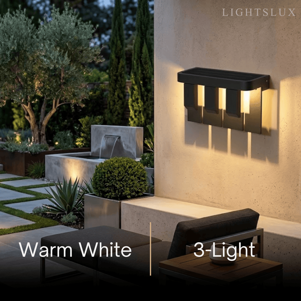 Moderne geometrische buitenwandlamp - Zwart metaal voor terras - Flindria