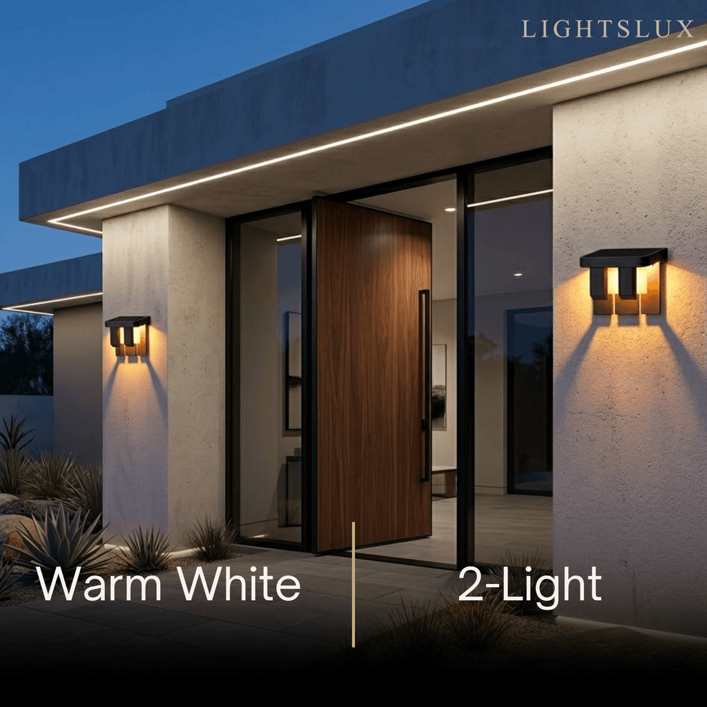 Moderne geometrische buitenwandlamp - Zwart metaal voor terras - Flindria