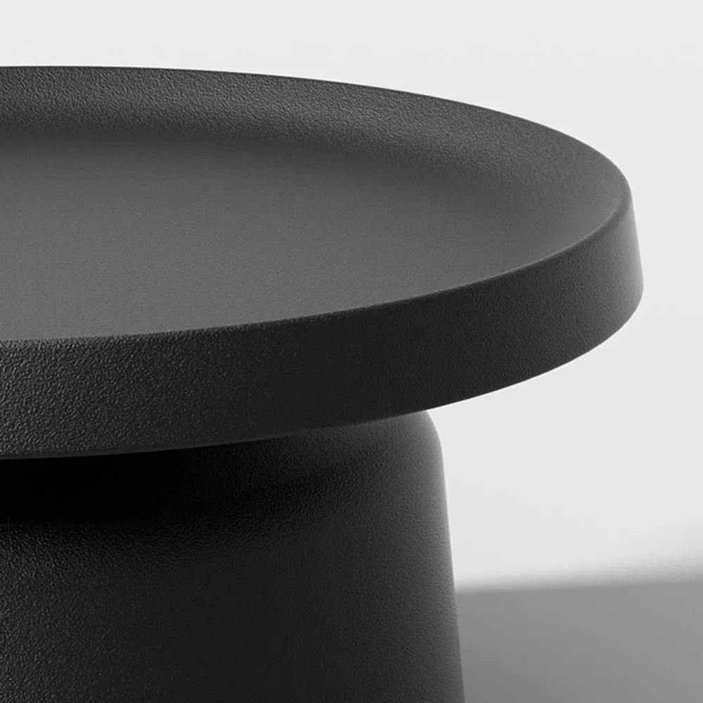 Modern Round Outdoor Floor Lamp - Black Metal for Pathways - Flindria
