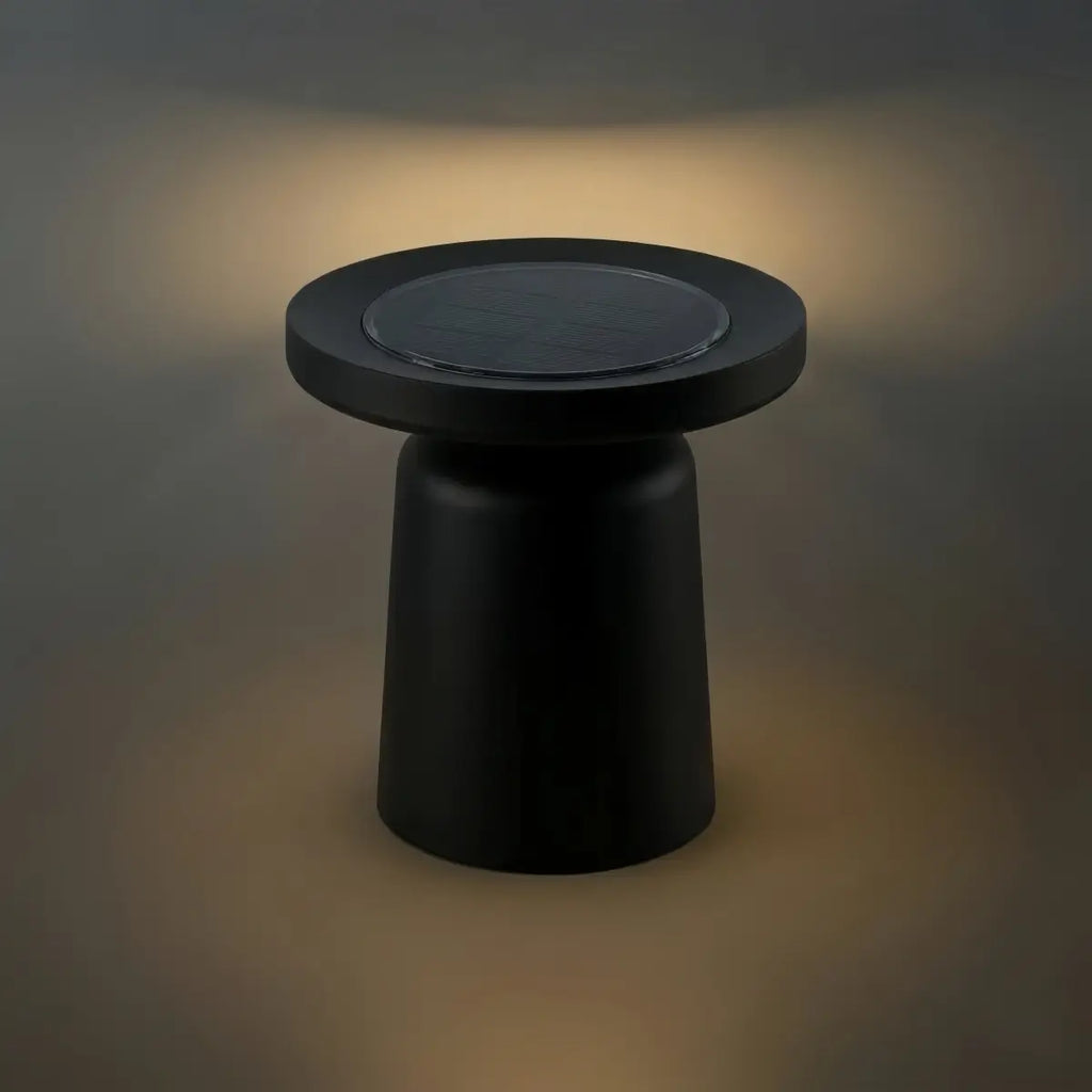 Modern Round Outdoor Floor Lamp - Black Metal for Pathways - Flindria