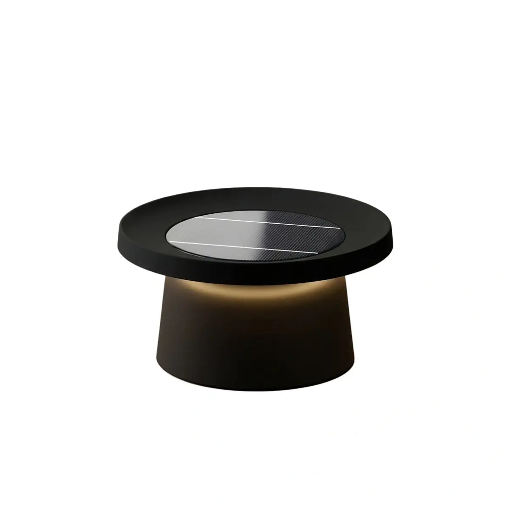 Modern Round Outdoor Floor Lamp - Black Metal for Pathways - Flindria