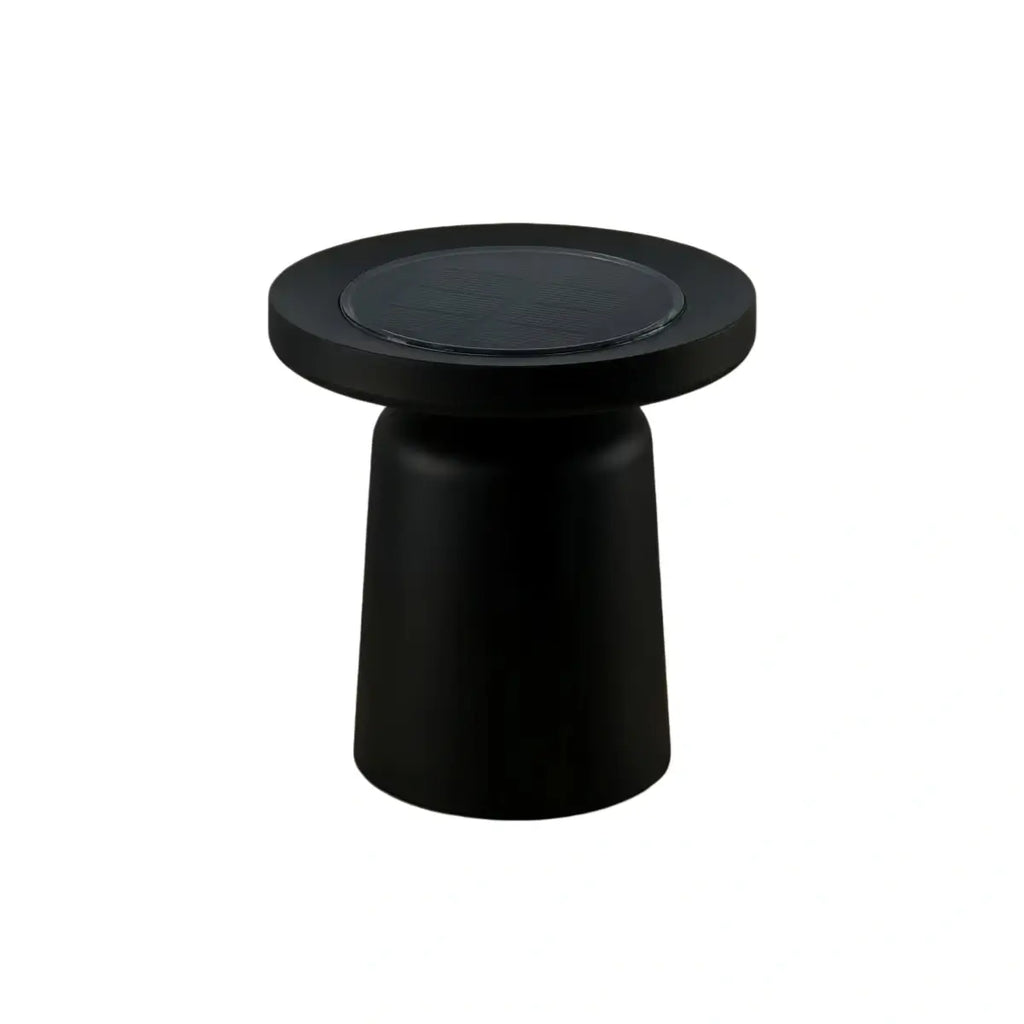 Modern Round Outdoor Floor Lamp - Black Metal for Pathways - Flindria