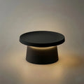 Modern Round Outdoor Floor Lamp - Black Metal for Pathways - Flindria